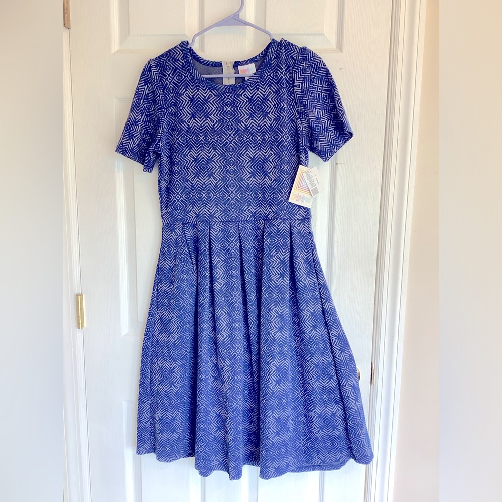 Blue Print LuLaRoe Amelia dress. New, never worn. - Picture 1 of 3